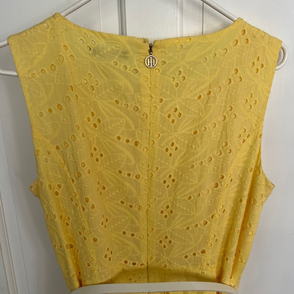Yellow Eyelet Sleeveless Dress - Picture 3 of 3